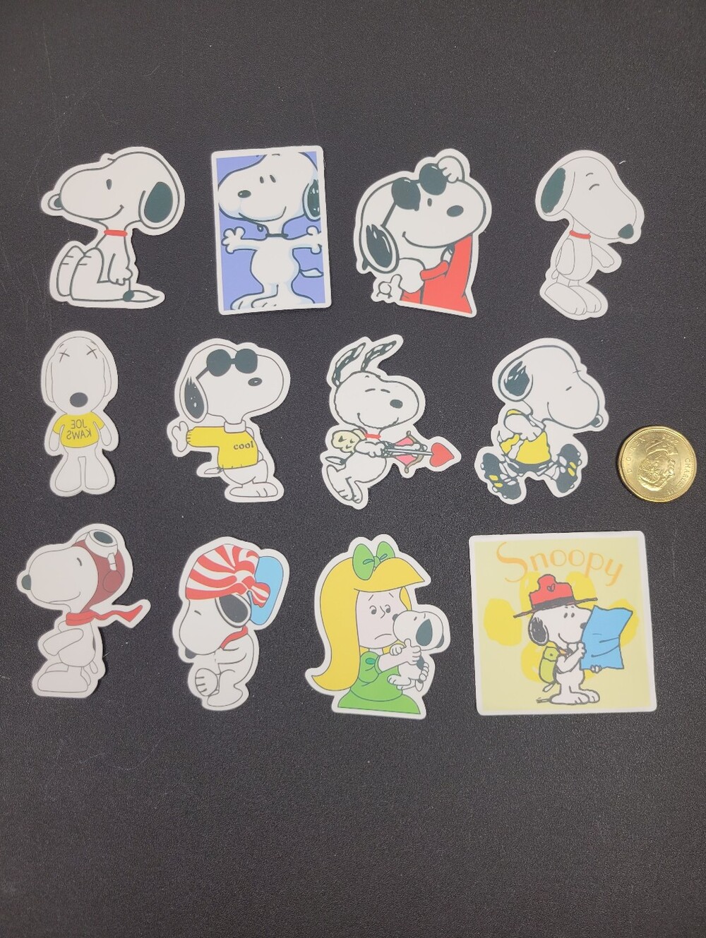 3/$20 10pcs Lot Snoopy Waterproof Stickers Set #00A